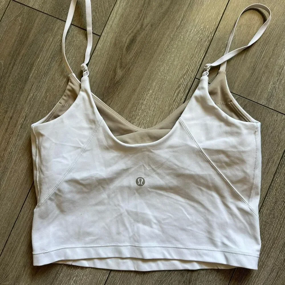 Lululemon Women's Pink and White Vest